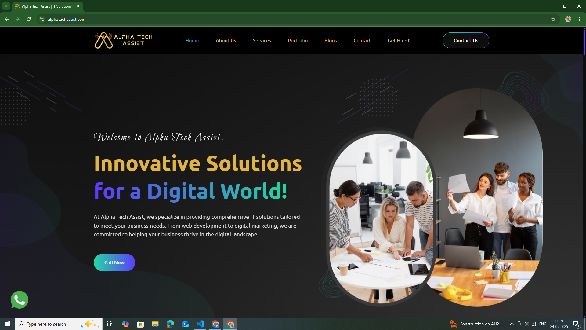 AlphaTech Assist Website Screenshot